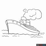 Ship Coloring Page  Easy Drawing Guides sketch template