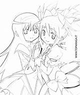 Madoka Magica Coloring Pages sketch template