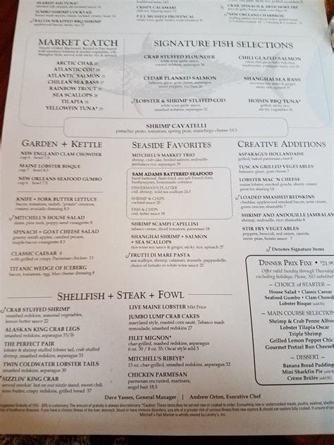 Menu at Columbus Fish Market pub & bar, Columbus, Olentangy River Rd