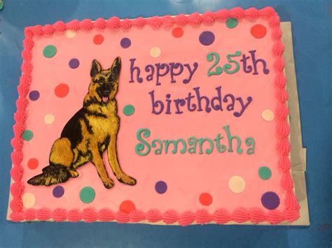 German shepherd birthday cake | Dog cakes, Happy 25th birthday, Dog party