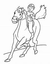 Enjoying Horse riding coloring Page  Download Free sketch template