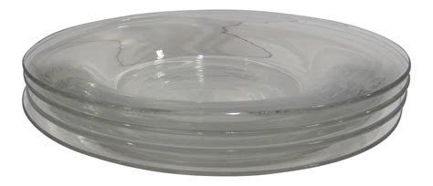 Baccarat Clear Glass Plates - Set of 4 | Chairish