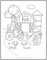 Farm Scene Coloring Page  Print It Free sketch template