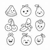 Premium Vector  Cute fruits Character Printable coloring page sketch template