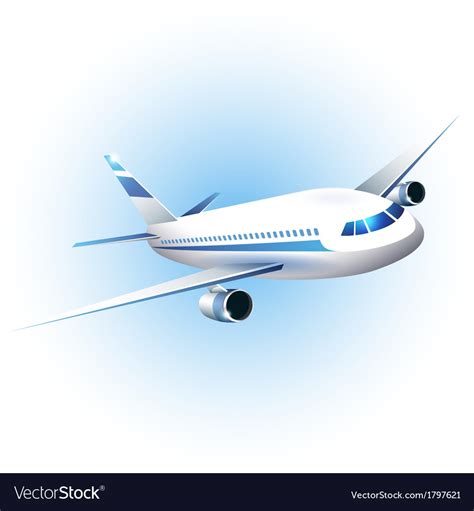 The airplane Royalty Free Vector Image - VectorStock