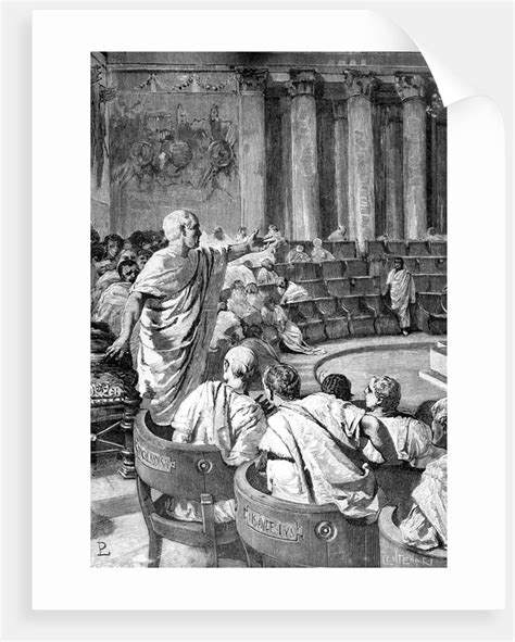 Illustration of Cicero Addressing Catiline in the Roman Senate posters ...