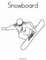 Snowboard Coloring Page  Twisty Noodle sketch template