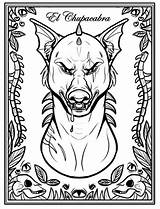 El Chupacabra  Printable Coloring Page Etsy sketch template