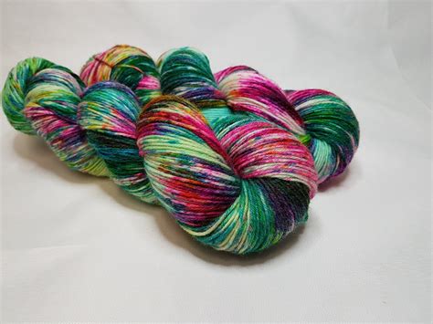 Hand dyed Wool Nylon yarn 4-ply Fingering weight 100g | Etsy