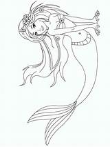 Mermaid coloring Pages sketch template