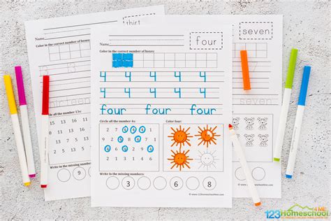 ️ FREE Number Writing Practice 1-20 Worksheets