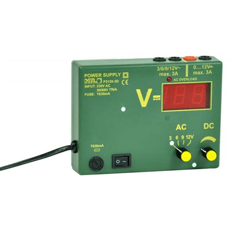 Low-voltage power supply with digital display