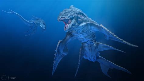 Deep Sea Creature Art By Benjamin Ertd Deep Sea Creatures Art, Alien Creatures, Mythical ...