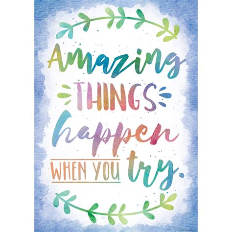 Amazing Things Happen When You Try Positive Poster - TCR7559 | Teacher Created Resources