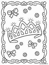 Coloring Pages Princess Crown sketch template