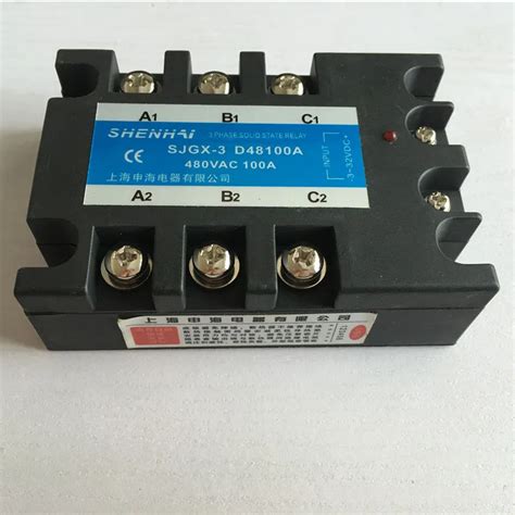 Three phase solid state relay SJGX 3 D48 100A 480VAC-in Relays from Home Improvement on ...