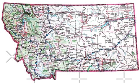 Printable Highway Map Of Montana