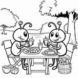 Ants Carrying Food coloring Page Lulu Pages sketch template