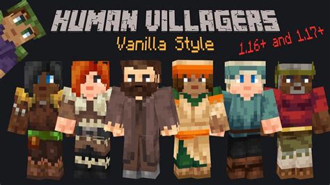 Human Villagers - Vanilla Style 1.20.2/1.20.1/1.20/1.19.2/1.19.1/1.19/1 ...