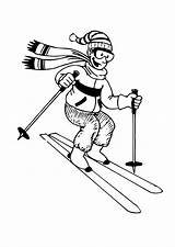 Coloring Page skiing  Free Printables Img 12219 sketch template