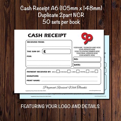 Personalized Cash Receipt Forms Printit4less - vrogue.co