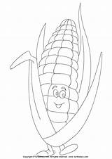 Corn On The Cob Coloring Page sketch template