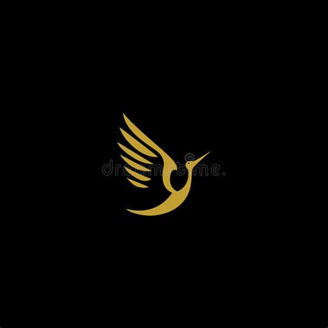 Golden Bird Vector Illustration for Icon, Symbol or Logo Stock Vector ...