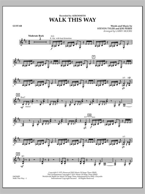 Walk This Way - Guitar Sheet Music | Larry Moore | Orchestra