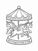 Carousel coloring Pages sketch template