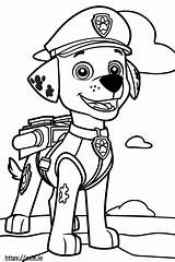 Paw patrol sky For coloring sketch template