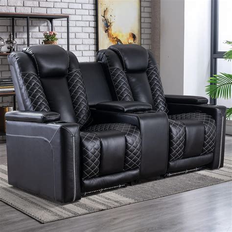 Amazon.com: CANMOV Home Theater Seating, Electric Power Recliner Chairs with USB Ports and Cup ...