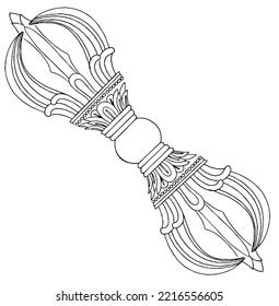 Vajra Ritual Mythological Weapon Hinduism Tibetan Stock Vector (Royalty Free) 2216556605 ...