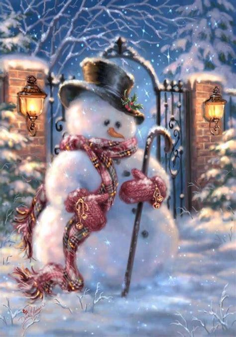 Pin by Michelle Ann Fivecoate on Snowman⛄️ | Christmas images, Christmas art, Christmas scenes