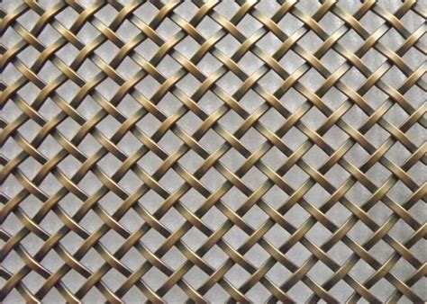 Architectual Decorative Wire Mesh Fence Panels , Stainless Steel Woven Wire Mesh