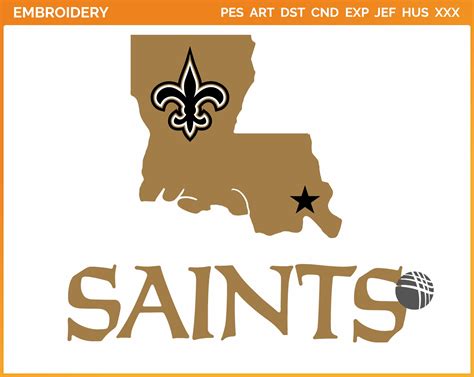 New Orleans Saints - Alternate Logo (2000) - Football Sports Embroidery ...