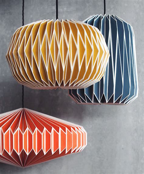 Origami Light Shades: Geometric Paper Lamp Shades | Origami lights ...