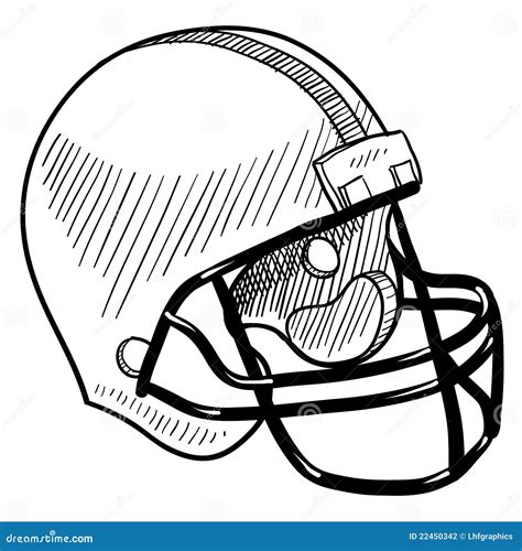 Football helmet drawing stock vector. Illustration of sports - 22450342