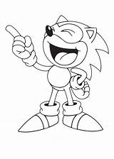 Classic Sonic Coloring Pages sketch template