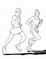 Runner Sketch Coloring Page sketch template