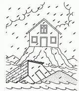 Earthquake Coloring Pages For Kids sketch template