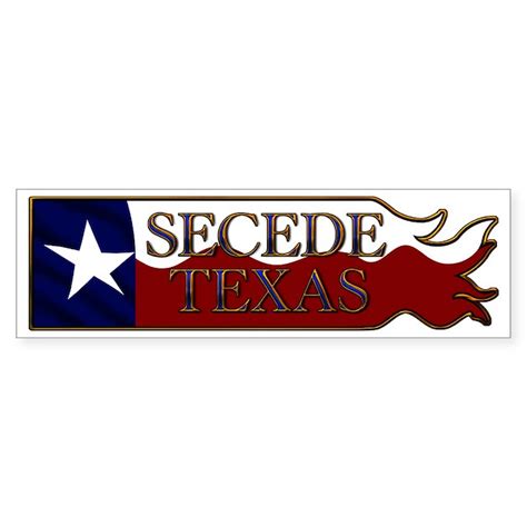 Secede Texas Wavy Flag Bumper Bumper Sticker by secedetexas