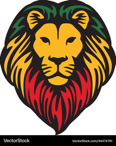 Lion of judah head - rastafarian reggae symbol Vector Image