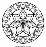 Easy Simple Mandala Coloring Pages Kids Stock Vector Royalty Free  sketch template