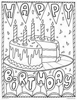 Printable Birthday Coloring Page sketch template