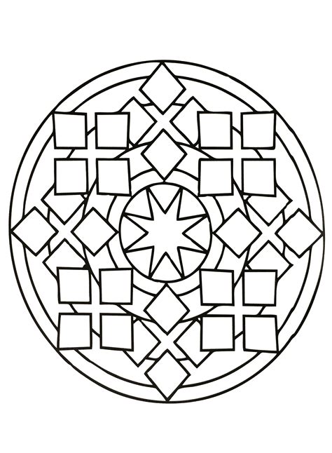 Geometric Mandala with little squares - Mandalas with Geometric patterns - Page 2