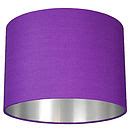Brushed Silver Lined Lamp Shade 40 Colours By Quirk | notonthehighstreet.com