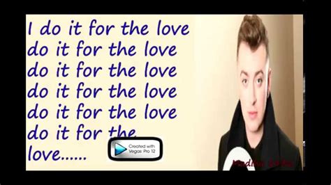 Money On My Mind - Sam Smith ( on screen lyrics) - YouTube