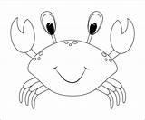 Crab Printable Coloring Page sketch template