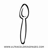 Spoon Coloring Page  Ultra Pages sketch template