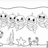 Baby Shark Printable Coloring Pages sketch template